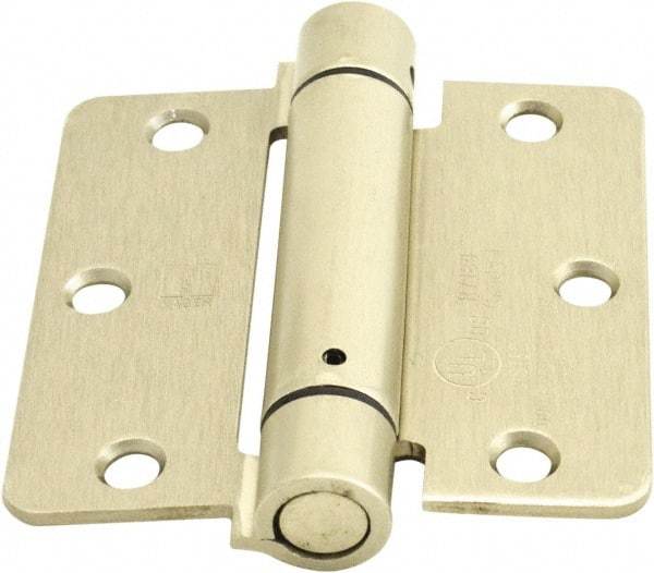Hager - 3-1/2" Wide x 3-1/2" High Special Residential Residential Hinge - Round Edge, Steel, Satin Nickel Finish - Americas Industrial Supply