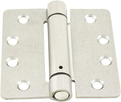 Hager - 4" Wide x 4" High Standard Weight Ball Bearing Residential Hinge - Round Edge, Steel, Satin Chrome Finish - Americas Industrial Supply