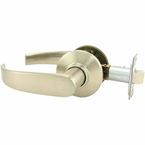 Passage Lever Lockset for 1-3/8 to 1-3/4″ Thick Doors Adjust from 2-3/8″ to 2-3/4″ Backset, Satin Nickel Finish