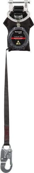 Miller - 6' Long, 420 Lb Capacity, Spectra Webbing Fall Limiter - Aluminum Locking Snap Hook Connector, Aluminum Carabiner Connector with Integral Shock Pack, Black - Americas Industrial Supply