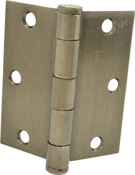 Hager - 3-1/2" Long x 3-1/2" Wide x 0.062" Thick, Steel Full Mortise Hinge - Oil Rubbed Bronze Finish, 5 Knuckles - Americas Industrial Supply