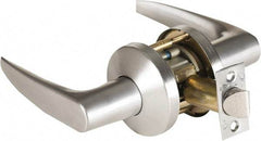 Stanley - Grade 1 Passage Lever Lockset - 2-3/4" Back Set, Zinc, Satin Chrome Finish - Americas Industrial Supply