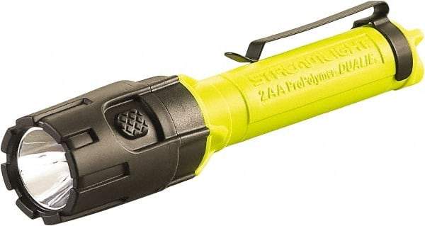 Streamlight - White LED Bulb, 175 Lumens, Industrial/Tactical Flashlight - Yellow Polycarbonate Body, 2 AA Alkaline Batteries Included - Americas Industrial Supply