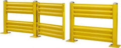 Steel King - Steel Self Closing Rail Safety Gate - Fits 48" Clear Opening, 43-3/4" Wide x 39" Door Height, 100 Lb, Safety Yellow - Americas Industrial Supply