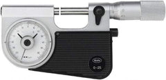 Mahr - 25 to 50mm Range, 0.001mm Graduation, Mechanical Indicating Micrometer - Accurate to 0.001mm, Carbide Measuring Face - Americas Industrial Supply
