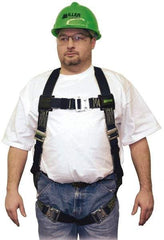 Miller - 400 Lb Capacity, Size Universal, Full Body Welders Safety Harness - Kevlar, Quick Connect Leg Strap, Quick Connect Chest Strap, Black - Americas Industrial Supply