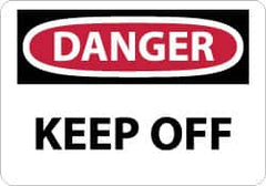 NMC - "Danger - Keep Off", 10" Long x 14" Wide, Aluminum Safety Sign - Rectangle, 0.04" Thick, Use for Hazardous Materials - Americas Industrial Supply