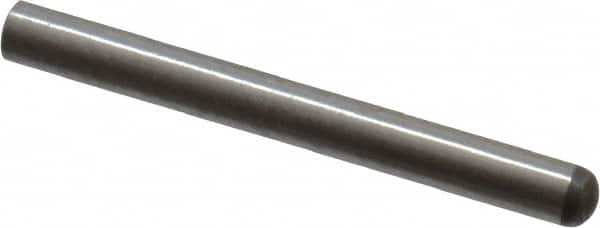 Made in USA - 2mm Diam x 20mm Pin Length 416 Stainless Steel Precision Dowel Pin - C 36-42 Hardness, 1 Beveled & 1 Rounded End - Americas Industrial Supply