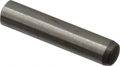 Made in USA - 2.5mm Diam x 12.5mm Pin Length 416 Stainless Steel Precision Dowel Pin - C 36-42 Hardness, 1 Beveled & 1 Rounded End - Americas Industrial Supply