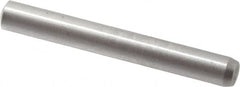 Made in USA - 2.5mm Diam x 20mm Pin Length 416 Stainless Steel Precision Dowel Pin - C 36-42 Hardness, 1 Beveled & 1 Rounded End - Americas Industrial Supply