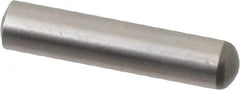 Made in USA - 5mm Diam x 24mm Pin Length 416 Stainless Steel Precision Dowel Pin - C 36-42 Hardness, 1 Beveled & 1 Rounded End - Americas Industrial Supply