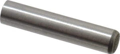 Made in USA - 6mm Diam x 30mm Pin Length 416 Stainless Steel Precision Dowel Pin - C 36-42 Hardness, 1 Beveled & 1 Rounded End - Americas Industrial Supply