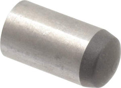 Made in USA - 8mm Diam x 16mm Pin Length 416 Stainless Steel Precision Dowel Pin - C 36-42 Hardness, 1 Beveled & 1 Rounded End - Americas Industrial Supply
