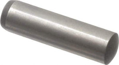 Made in USA - 8mm Diam x 30mm Pin Length 416 Stainless Steel Precision Dowel Pin - C 36-42 Hardness, 1 Beveled & 1 Rounded End - Americas Industrial Supply
