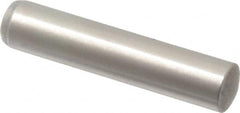 Made in USA - 8mm Diam x 40mm Pin Length 416 Stainless Steel Precision Dowel Pin - C 36-42 Hardness, 1 Beveled & 1 Rounded End - Americas Industrial Supply