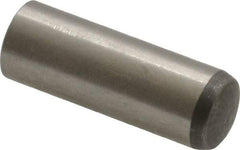 Made in USA - 10mm Diam x 30mm Pin Length 416 Stainless Steel Precision Dowel Pin - C 36-42 Hardness, 1 Beveled & 1 Rounded End - Americas Industrial Supply