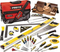 Proto - 30 Piece Contractors Tool Set - Comes in Soft Sided Bag - Americas Industrial Supply