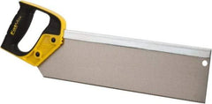 Stanley - 14" Hardened Steel Blade Back Saw - Plastic Handle, Closed Grip, 18" OAL - Americas Industrial Supply