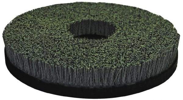 Osborn - 12" 120 Grit Silicon Carbide Crimped Disc Brush - Fine Grade, Plain Hole Connector, 1" Trim Length, 7/8" Arbor Hole - Americas Industrial Supply