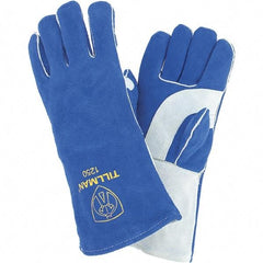 TILLMAN - Welder's & Heat Protective Gloves - 14" BLU/WHT LRG 1/PR PREM COWHIDE WELDING GLVS - Americas Industrial Supply