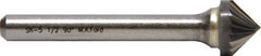 M.A. Ford - 5/8" Cut Diam, 1/4" Shank Diam, 90° Angle Tool Head Double Cut Burr - Carbide, Point End, 5/16" LOC, 2-31/64" OAL - Americas Industrial Supply
