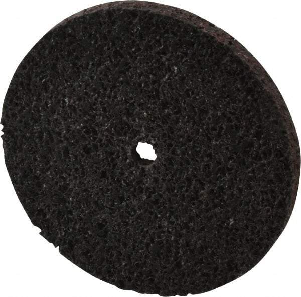 Brite Star - 3" Diam, 1/4" Face Width, 1/4" Center Hole, Medium Grade, Aluminum Oxide Deburring Wheel - Unitized, Soft Density 2 Grade, 12,100 RPM - Americas Industrial Supply