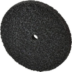 Brite Star - 3" Diam, 1/4" Face Width, 1/4" Center Hole, Fine Grade, Silicon Carbide Deburring Wheel - Unitized, Soft Density 2 Grade, 12,100 RPM - Americas Industrial Supply