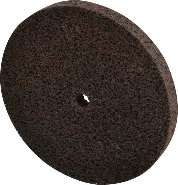 Brite Star - 3" Diam, 1/4" Face Width, 1/4" Center Hole, Fine Grade, Aluminum Oxide Deburring Wheel - Unitized, Medium Density 5 Grade, 15,100 RPM - Americas Industrial Supply
