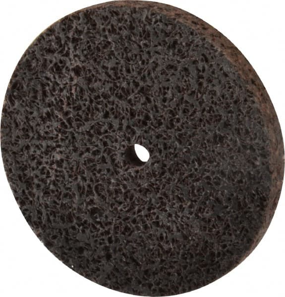 Brite Star - 3" Diam, 5/16" Face Width, 1/4" Center Hole, Medium Grade, Aluminum Oxide Deburring Wheel - Unitized, Hard Density 6 Grade, 18,100 RPM - Americas Industrial Supply