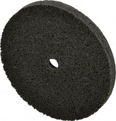 Brite Star - 3" Diam, 1/4" Face Width, 1/4" Center Hole, Fine Grade, Silicon Carbide Deburring Wheel - Unitized, Medium Density 3 Grade, 12,100 RPM - Americas Industrial Supply