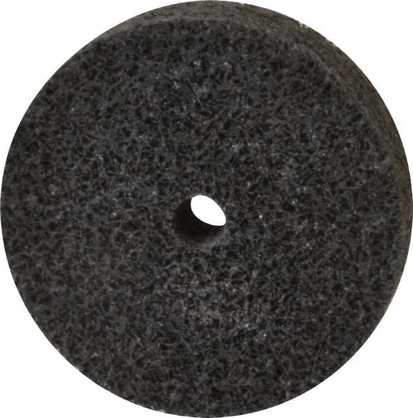 Brite Star - 2" Diam, 1/2" Face Width, 1/4" Center Hole, Fine Grade, Silicon Carbide Deburring Wheel - Unitized, Soft Density 2 Grade, 16,100 RPM - Americas Industrial Supply