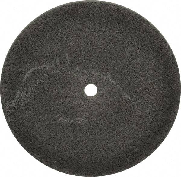 Brite Star - 6" Diam, 1/4" Face Width, 1/2" Center Hole, Fine Grade, Silicon Carbide Deburring Wheel - Unitized, Soft Density 2 Grade, 5,000 RPM - Americas Industrial Supply