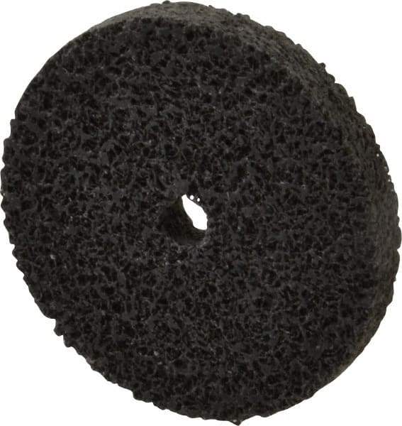 Brite Star - 2" Diam, 1/4" Face Width, 1/4" Center Hole, Fine Grade, Silicon Carbide Deburring Wheel - Unitized, Soft Density 2 Grade, 16,100 RPM - Americas Industrial Supply