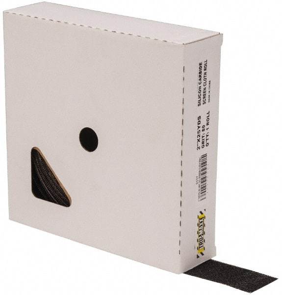 Tru-Maxx - 2" x 25 Yd 80 Grit Silicon Carbide Screen Roll - Medium Grade - Americas Industrial Supply