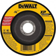 DeWALT - 24 Grit, 5" Wheel Diam, 1/8" Wheel Thickness, Type 27 Depressed Center Wheel - Zirconia Alumina, Resinoid Bond, 12,200 Max RPM, Compatible with Angle Grinder - Americas Industrial Supply