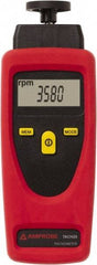 Amprobe - Accurate up to 0.02%, Contact and Noncontact Tachometer - 8 Inch Long x 9 Inch Wide x 1-3/4 Inch Meter Thick, 1 to 99,999 (Optical) and 19,999 (Mechanical) RPM Measurement - Americas Industrial Supply