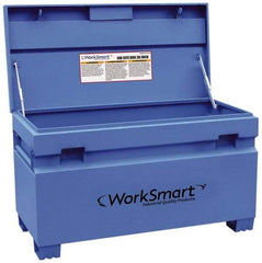 Value Collection - 36" Wide x 17" Deep x 21-5/16" High Job Site Box - Steel, Blue - Americas Industrial Supply