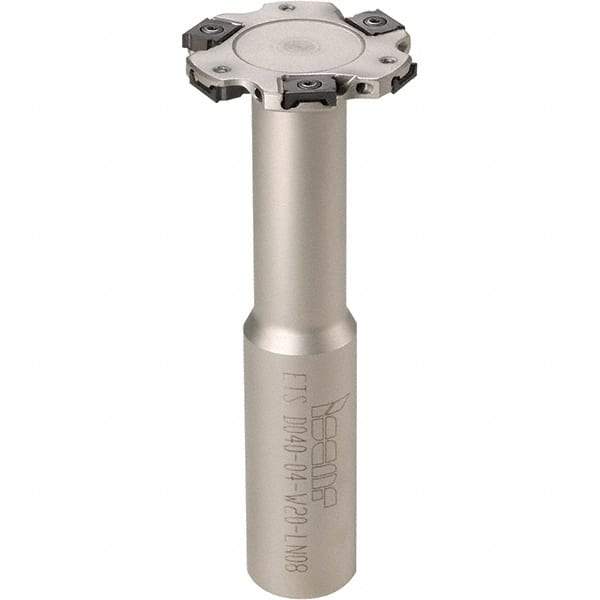 Iscar - Shank Connection, 7/8" Depth of Cut, 2-1/2" Cutter Diam, 5 Tooth Indexable Slotting Cutter - 3/4" Shank Diam, ETS-LN08 Toolholder, LNET 08 Insert, Right Hand Cutting Direction - Americas Industrial Supply