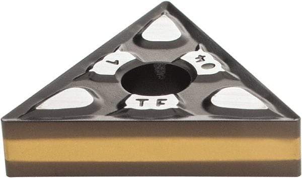 Iscar - TNMG431 TF Grade IC8250 Carbide Turning Insert - TiCN/Al2O3 Finish, 60° Triangle, 1/2" Inscr Circle, 3/16" Thick, 1/64" Corner Radius - Americas Industrial Supply