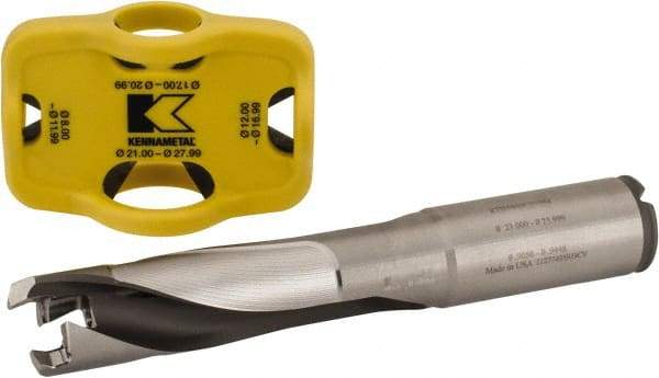 Kennametal - 23 to 24mm Diam, 3xD, 2.83" Max Depth, 15/16" Shank Diam, 3.98" Flute, 6-1/4" OAL, Replaceable Tip Drill - ZB Seat Size, Series KenTIP - Americas Industrial Supply