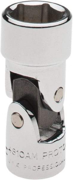 Proto - 1/4" Drive, Standard Hand Socket - 6 Points, 1-13/32" OAL, Alloy Steel, Chrome Finish - Americas Industrial Supply