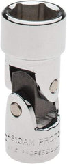 Proto - 1/4" Drive, Standard Hand Socket - 6 Points, 1-13/32" OAL, Alloy Steel, Chrome Finish - Americas Industrial Supply