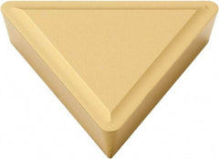 Seco - TPMR322 F1 Grade TP40 Carbide Turning Insert - TiC/TiCN/TiN Finish, 60° Triangle, 3/8" Inscr Circle, 1/8" Thick, 1/32" Corner Radius - Americas Industrial Supply
