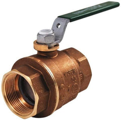 Legend Valve - 3/4" Pipe, Full Port, Brass Full Port Ball Valve - Bi-Directional, Sweat Ends, Quarter Turn Handle, 600 WOG, 150 WSP - Americas Industrial Supply