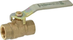 Legend Valve - 1/2" Pipe, Full Port, Brass Full Port Ball Valve - Bi-Directional, FNPT x FNPT Ends, Quarter Turn Handle, 600 WOG, 150 WSP - Americas Industrial Supply