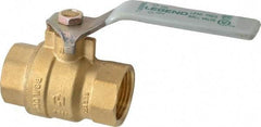 Legend Valve - 1" Pipe, Full Port, Brass Full Port Ball Valve - Bi-Directional, FNPT x FNPT Ends, Quarter Turn Handle, 600 WOG, 150 WSP - Americas Industrial Supply
