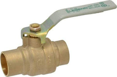 Legend Valve - 1" Pipe, Full Port, Brass Full Port Ball Valve - Bi-Directional, Sweat Ends, Quarter Turn Handle, 600 WOG, 150 WSP - Americas Industrial Supply
