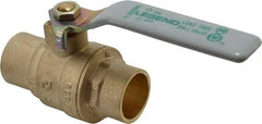 Legend Valve - 3/4" Pipe, Full Port, Brass Full Port Ball Valve - Bi-Directional, Sweat Ends, Quarter Turn Handle, 600 WOG, 150 WSP - Americas Industrial Supply