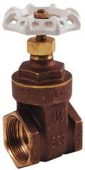 Legend Valve - 3/4" Pipe, Class 200, FNPT x FNPT Brass Solid Wedge Gate Valve - 200 WOG, 1 WSP, Bolted Bonnet, For Use with Potable Water Applications - Americas Industrial Supply