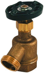 Legend Valve - 3/4" Pipe, 125 psi WOG Rating, Brass Bent Nose Garden Valve - Oval Handle, FNPT x MGHT End Connections, Use with Potable Water Applications - Americas Industrial Supply